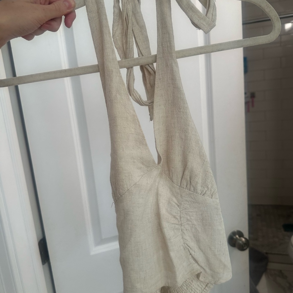 Cream Halter Top